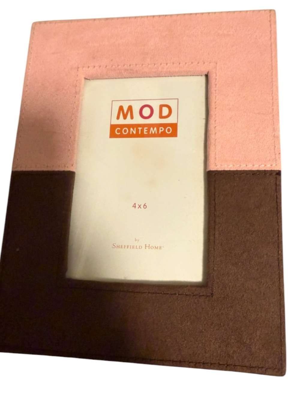 MOD Contempo Pink and Brown 4x6 Photo Frame